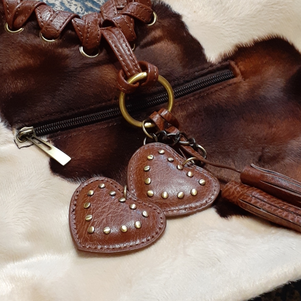 Faux Cow Large Handbag - Picture 2 of 8